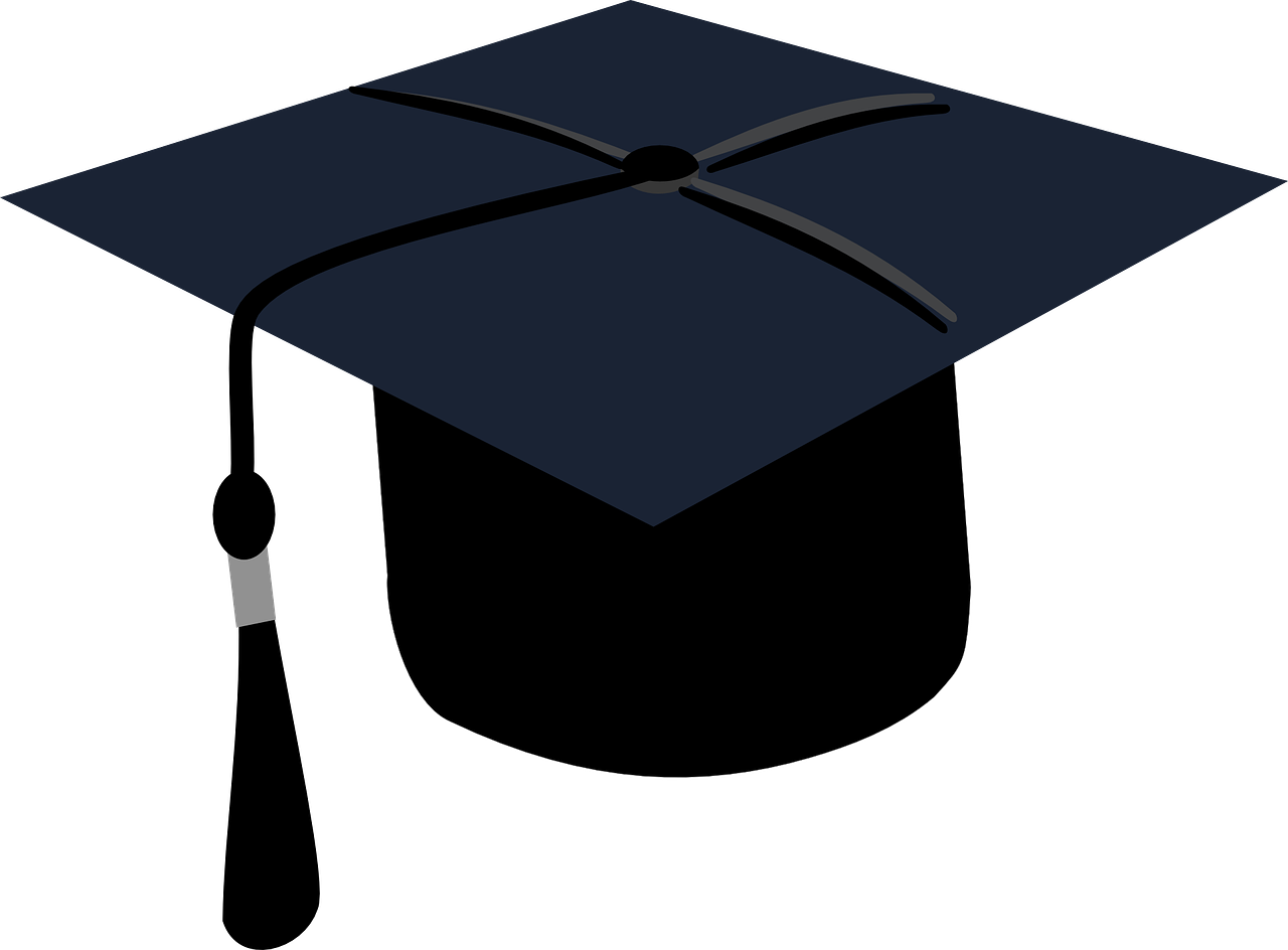 graphic of a black graduation cap